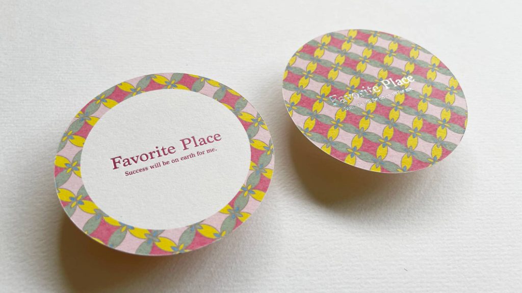 箔押しリバーシブルコースター（ピンク）2