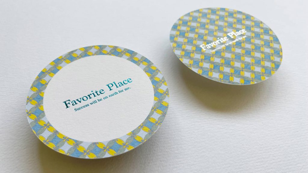 箔押しリバーシブルコースター（ブルー）2